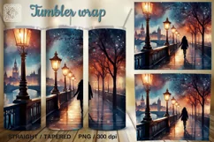Evening City Tumbler Sublimation, 20 oz PNG Product Image 1