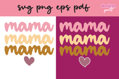 mama mama heart, mama svg Product Image 1