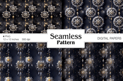 Christmas digital papers. Winter Seamless pattern Product Image 1