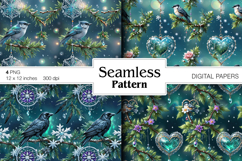 Christmas digital papers. Winter Seamless pattern Product Image 1