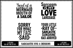 Funny Sarcastic Quotes Svg 4 Designs, Sarcasm Svg Product Image 1