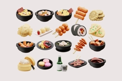 Korean Cuisine 3D Elements Product Image 2