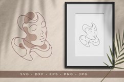 Woman Face Abstract Line Art Product Image 1