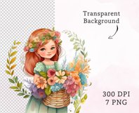 7 PNG Watercolour Spring Florals Clipart Product Image 5