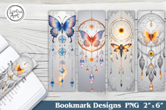 Butterfly Dream Catcher Printable Bookmark 4 PNG Product Image 1
