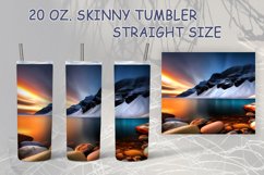 Tumbler Sublimation|Mountains Landscape Tumbler Wrap| png Product Image 3