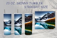 Tumbler Sublimation|Mountains Landscape Tumbler Wrap| png Product Image 1