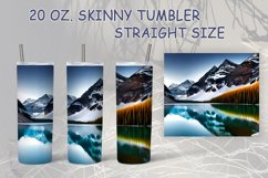 Tumbler Sublimation|Mountains Landscape Tumbler Wrap| png Product Image 5