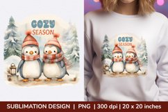 Christmas Penguin, Cozy season, Winter shirts, Cute Pinguin Product Image 1