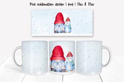 Cricut mug with Christmas Gnome| Christmas gnome sublimation Product Image 1