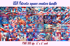 Bright Iridescent American Patriotic square coasters BUNDLE Product Image 2