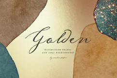 Gold Watercolor Shapes Jpg - Png Overlays Product Image 1