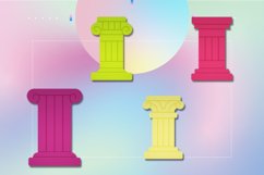 4 Designs of Column Clay Cutter - Cookie Cutter STL File Product Image 3