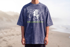 Model Tshirt Washed Front Mockup Product Image 2