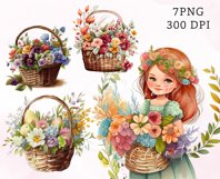 7 PNG Watercolour Spring Florals Clipart Product Image 3