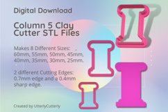 Column 5 Clay Cutter - Cookie Cutter STL File Product Image 1