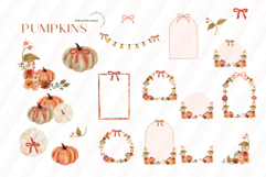 Bow Boho Pumpkin String light clipart, Bow Coquette Boho Product Image 2