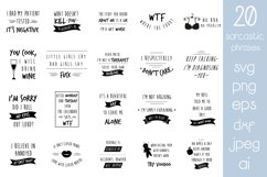 20 Sarcastic Phrases for Prints, Sublimation Designs SVG,DXF Product Image 1