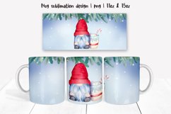 Christmas gnome with hot cocoa | Gnome mug sublimation Product Image 1