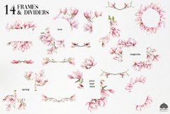 Watercolor Spring Magnolia frames Product Image 2