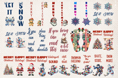 Funny Merry Christmas Socks Sublimation Designs BUNDLE png Product Image 2