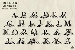 Mountain Alphabet, Letters SVG PNG EPS Product Image 2