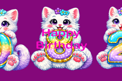 Happy Birthday Cat Clip Art PNG Product Image 2