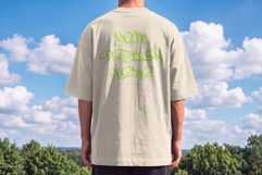 Men's Oversized T-Shirt Back Mockup PSD Color Change Product Image 2
