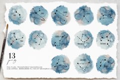 Zodiac Constellations watercolor Clipart Product Image 3