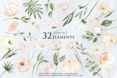 White flowers clipart Product Image 3
