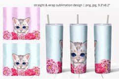 20 oz tumbler. 20oz Cat tumbler design Sublimation PNG Product Image 1