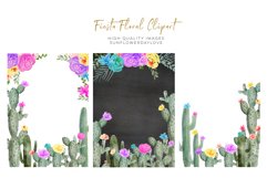 Colorful Cactus Watercolor Clipart, Succulent Cactus Product Image 2