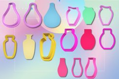 5 Design Vase Bundle Clay Cutter - Cookie Cutter STL File Product Image 2