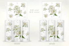 Tender Floral Tumbler Design 20,30 oz - Sublimation. Product Image 2