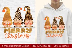 Christmas Gnomes. Leopard Christmas Sublimation. Product Image 1
