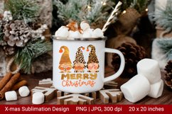 Christmas Gnomes. Leopard Christmas Sublimation. Product Image 2