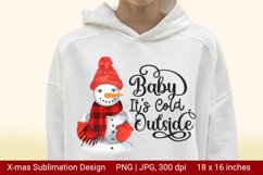 Baby It's Cold Outside. Sublimation Design. Product Image 2