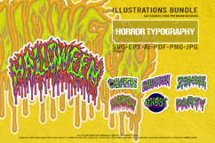 Horror slime lettering death halloween ghost party typograph Product Image 1