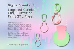 Clay Cutter STL File - Layered Combo - Earring Digital File Product Image 1