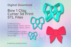 Clay Cutter STL File Bow 1- Earring Digital File Download- 8 Product Image 1