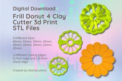 Clay Cutter STL File Frill Donut 4- Classic Earring Digital Product Image 1