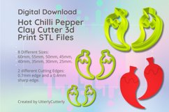Clay Cutter STL File Hot Chilli Pepper- Earring Digital File Product Image 1