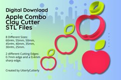Clay Cutter STL File Apple Combo - Teacher Fruit Earring Dig Product Image 1