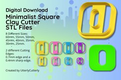 Clay Cutter STL File Minimalist Square- Geometric Earring Di Product Image 1
