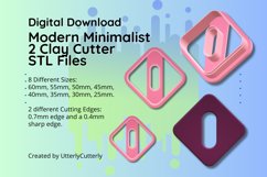 Clay Cutter STL File Modern Minimalist 2- Geometric Earring Product Image 1