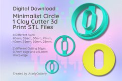 Clay Cutter STL File Minimalist Circle 1- Retro 60&#039;s Geometr Product Image 1