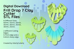 Clay Cutter STL File Frill Drop 7- Earring Digital File Down Product Image 1