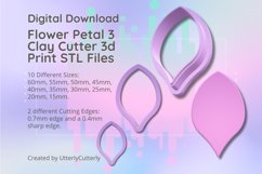 Clay Cutter STL File Flower Petal 3- Earring Digital File Do Product Image 1