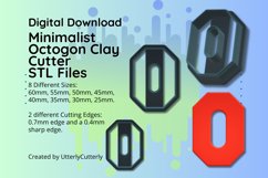 Clay Cutter STL File Minimalist Octogon- Geometric Earring D Product Image 1