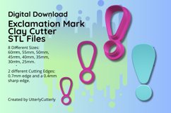 Clay Cutter STL File Exclamation Mark - Pop Art Symbol Earri Product Image 1